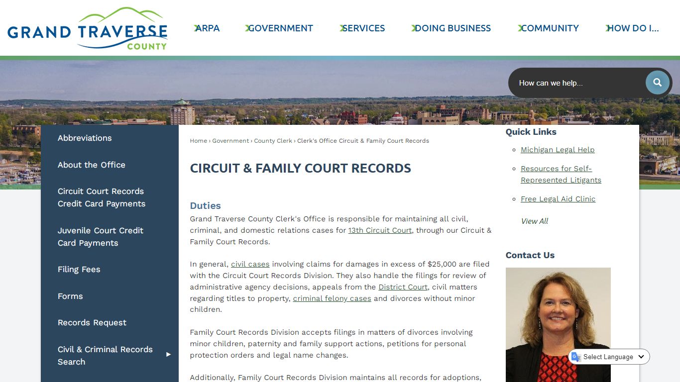 Circuit & Family Court Records | Grand Traverse County, MI